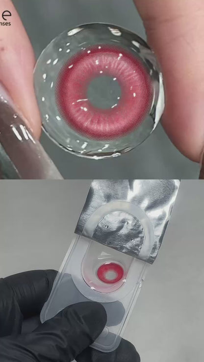 Lentes NEBULA-RED Anime Halloween Cosplay 14.0mm