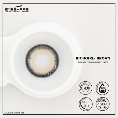 Richgirl Brown 14,0 mm 1 par | 1 año