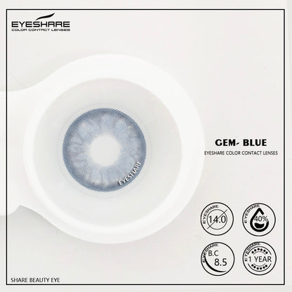 Gema azul 14,0 mm 1 par | 1 año