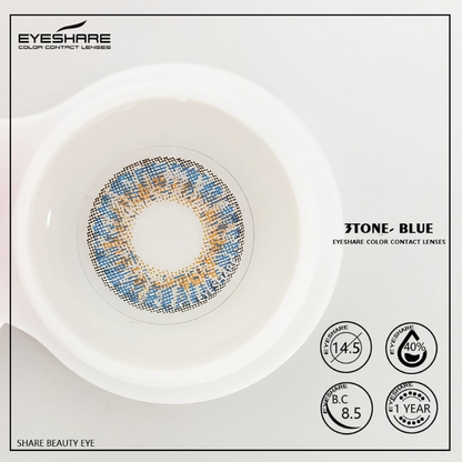 3TONE Azul 14,5 mm 1 par | 1 año