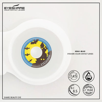 Cosplay HD61 Blue 14.5mm 1 Pair | 1 Year