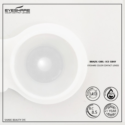 Brazilgirl Icegray 14,0 mm 1 par | 1 año